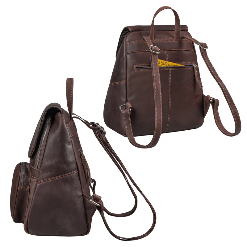 STILORD “Ellie“ Eleganter City-Rucksack für Damen aus Echt-Leder klein