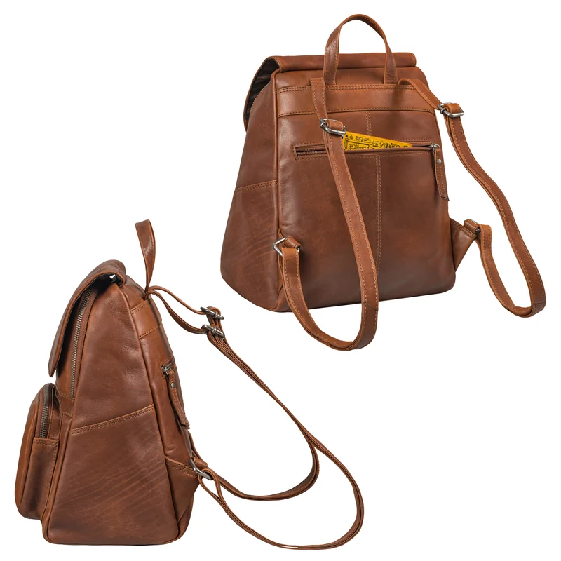 STILORD “Ellie“ Eleganter City-Rucksack für Damen aus Echt-Leder klein