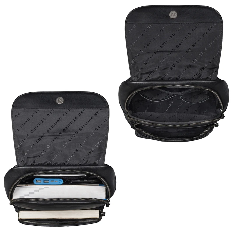 STILORD “Ellie“ Eleganter City-Rucksack für Damen aus Echt-Leder klein