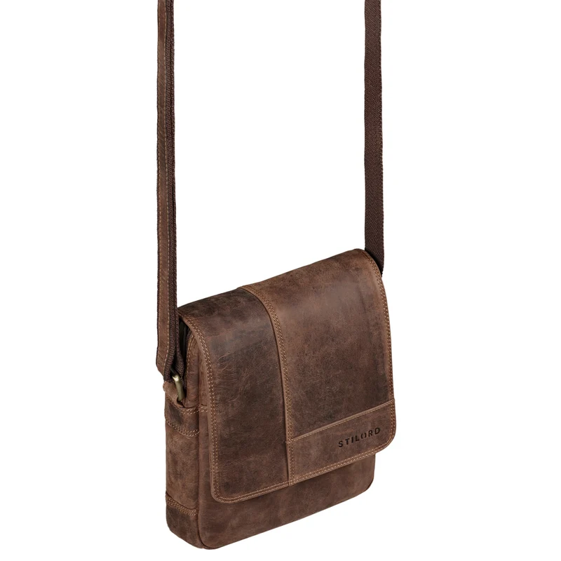 "Andy" Messenger Bag Herren Leder Klein