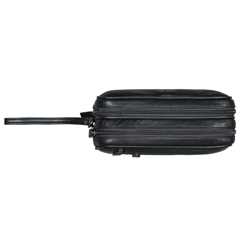 "Sunny" Clutch Handgelenktasche Herren Leder mit Doppelkammer