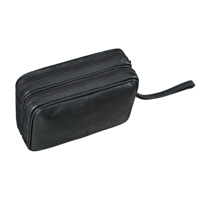 "Sunny" Clutch Handgelenktasche Herren Leder mit Doppelkammer