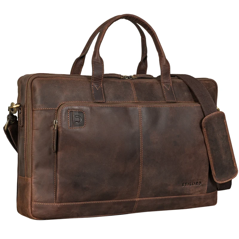 STILORD "Timothy" Elegante Laptoptasche Leder Herren & Damen 19 Zoll