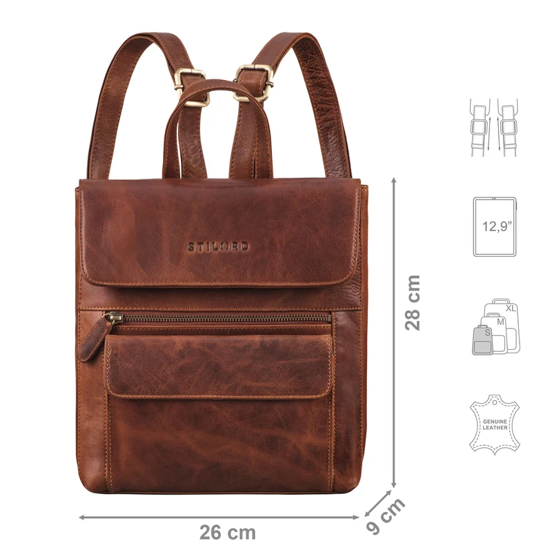 "Venetia" Kleiner Rucksack Damen Leder