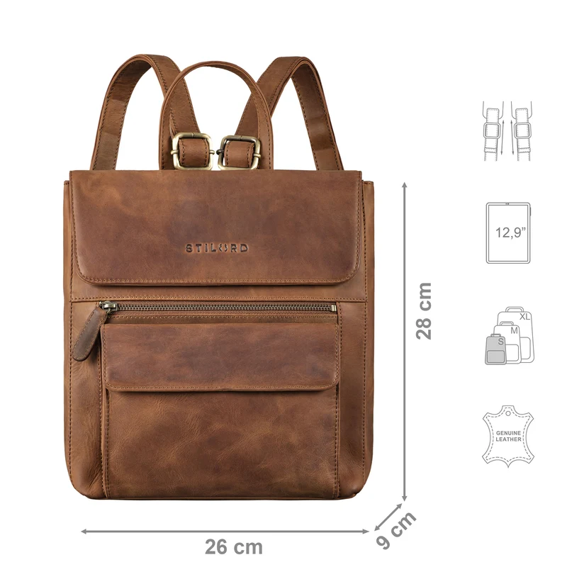 "Venetia" Kleiner Rucksack Damen Leder