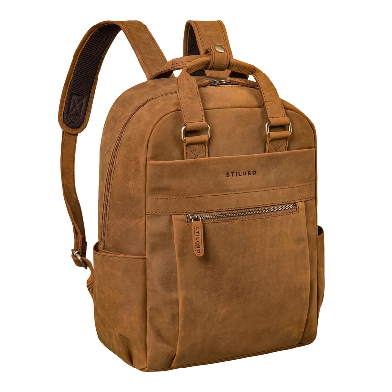 "Silva" Großer Business Rucksack Tasche Leder