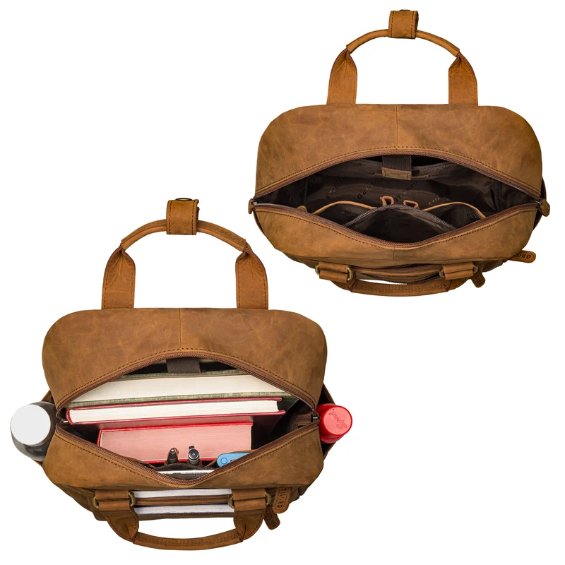 "Silva" Großer Business Rucksack Tasche Leder