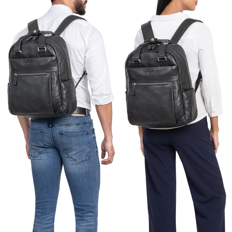 "Silva" Großer Business Rucksack Tasche Leder