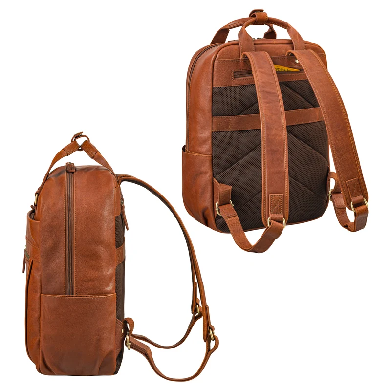 "Silva" Großer Business Rucksack Tasche Leder