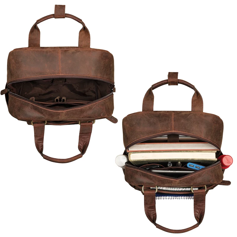 "Silva" Großer Business Rucksack Tasche Leder