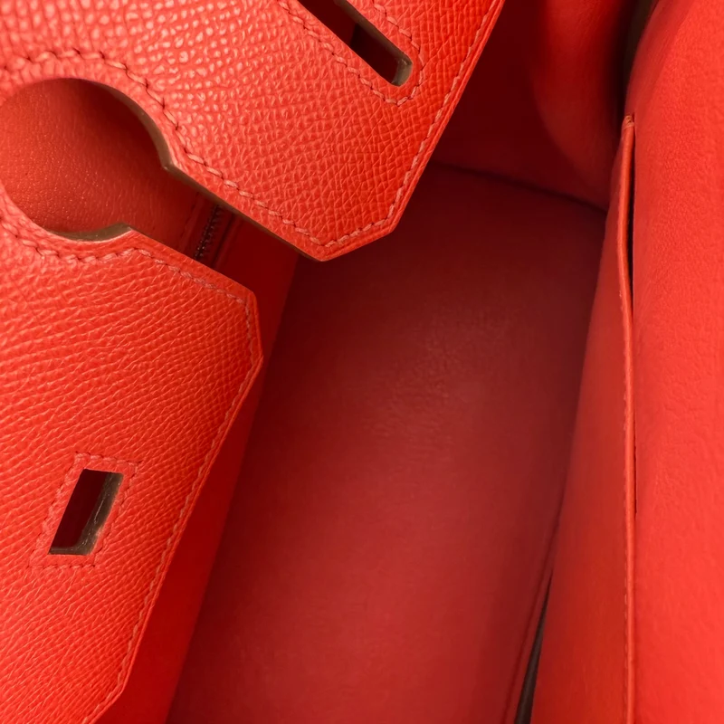 Hermes Birkin 30 Epsom Leder Rouge mit Palladium-Hardware