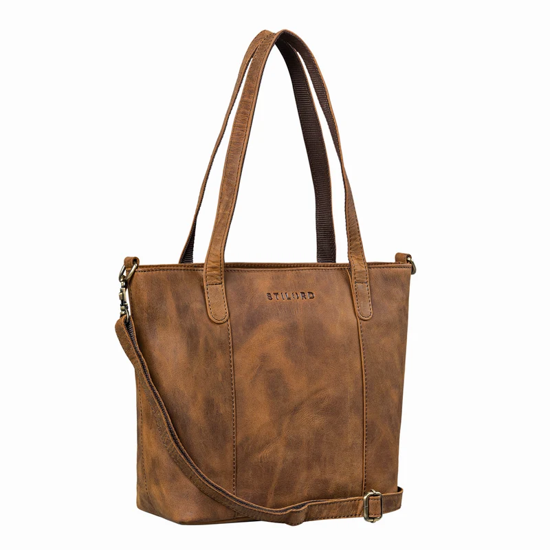 "Elodie" Elegante Handtasche Damen Mittelgroß Leder für Laptop bis 13 Zoll