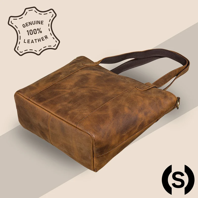 "Elodie" Elegante Handtasche Damen Mittelgroß Leder für Laptop bis 13 Zoll