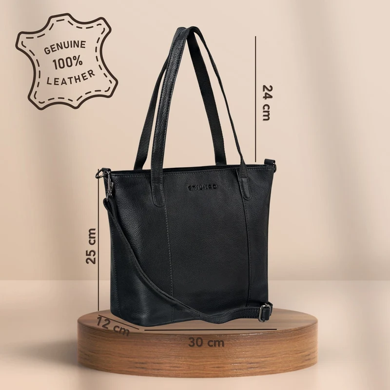 "Elodie" Elegante Handtasche Damen Mittelgroß Leder für Laptop bis 13 Zoll