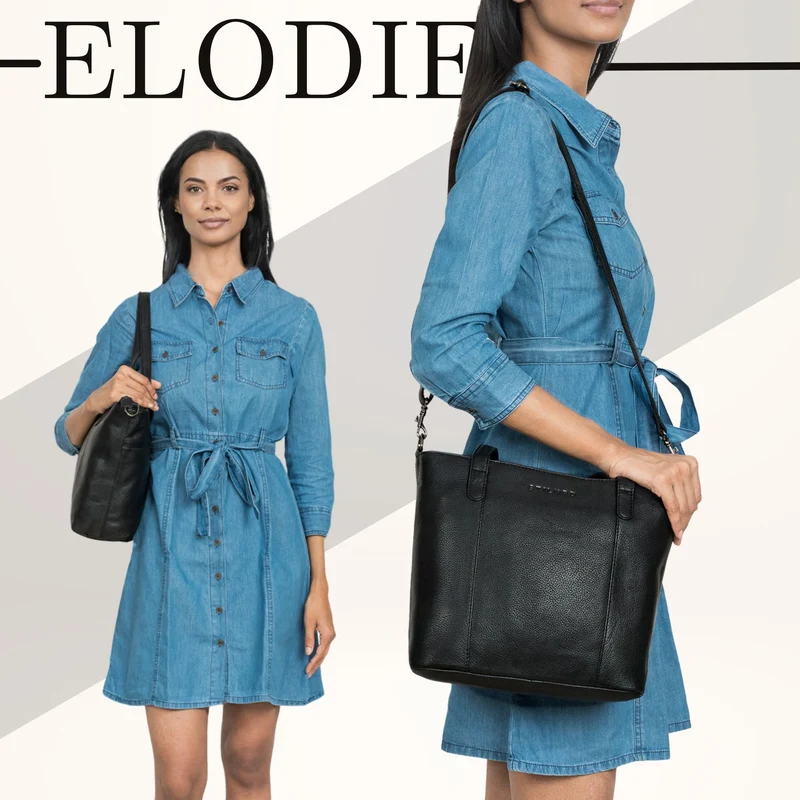 "Elodie" Elegante Handtasche Damen Mittelgroß Leder für Laptop bis 13 Zoll