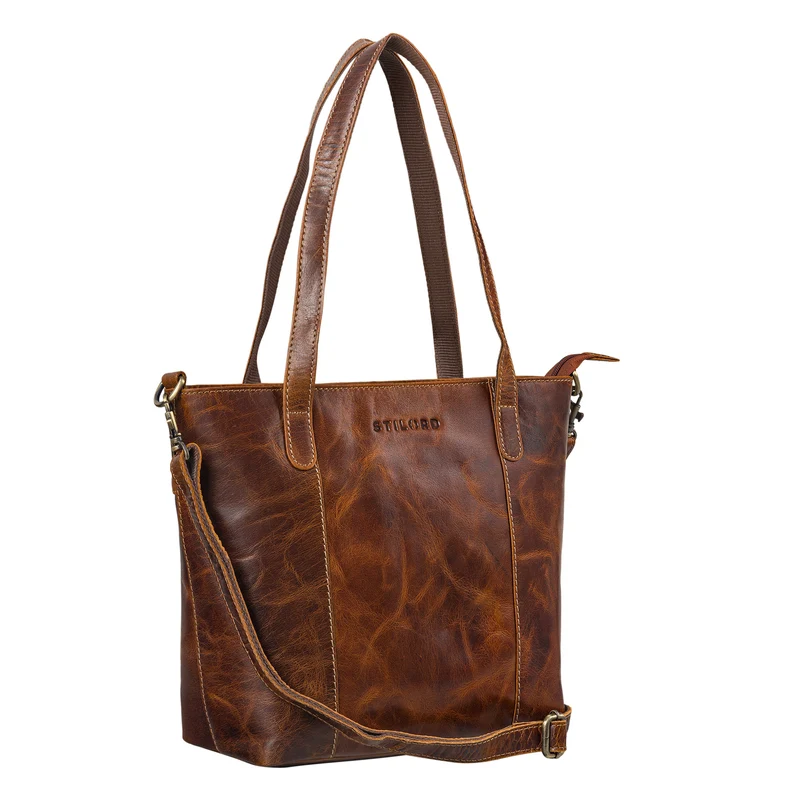 "Elodie" Elegante Handtasche Damen Mittelgroß Leder für Laptop bis 13 Zoll