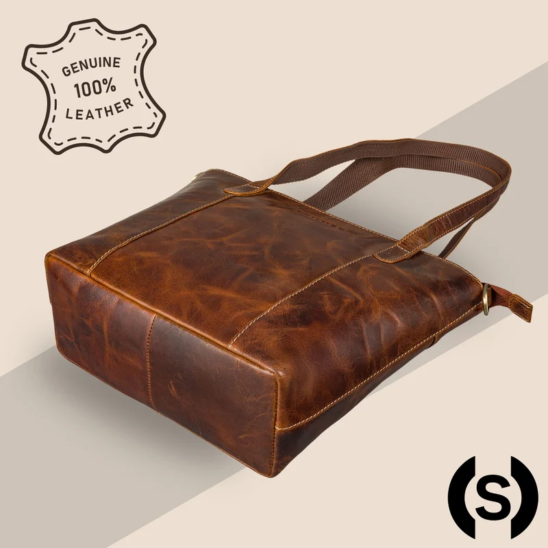 "Elodie" Elegante Handtasche Damen Mittelgroß Leder für Laptop bis 13 Zoll