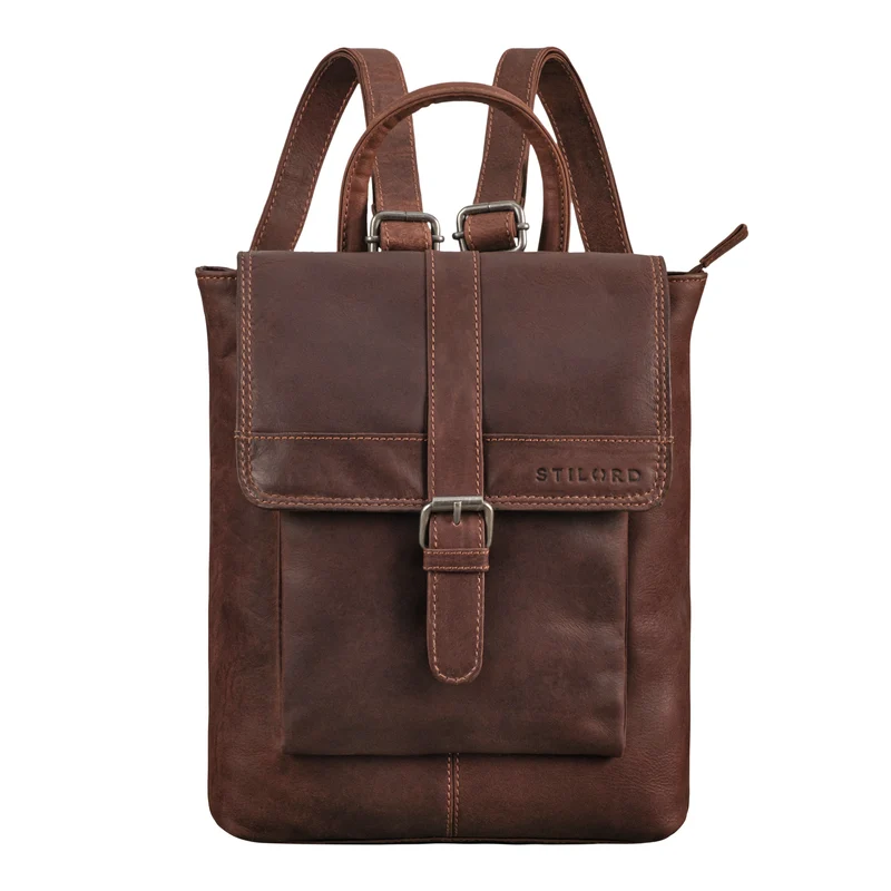 "Agnes" Damen Rucksack klein Elegant Echtleder