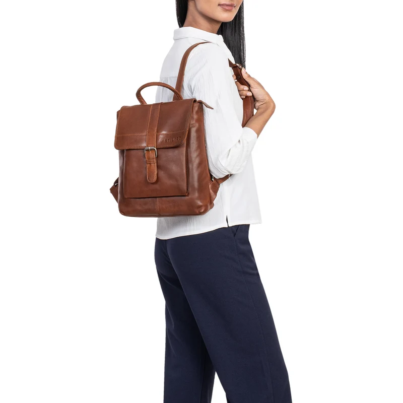 "Agnes" Damen Rucksack klein Elegant Echtleder