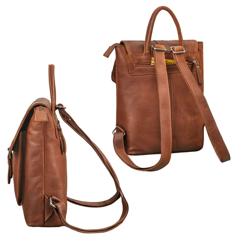 "Agnes" Damen Rucksack klein Elegant Echtleder