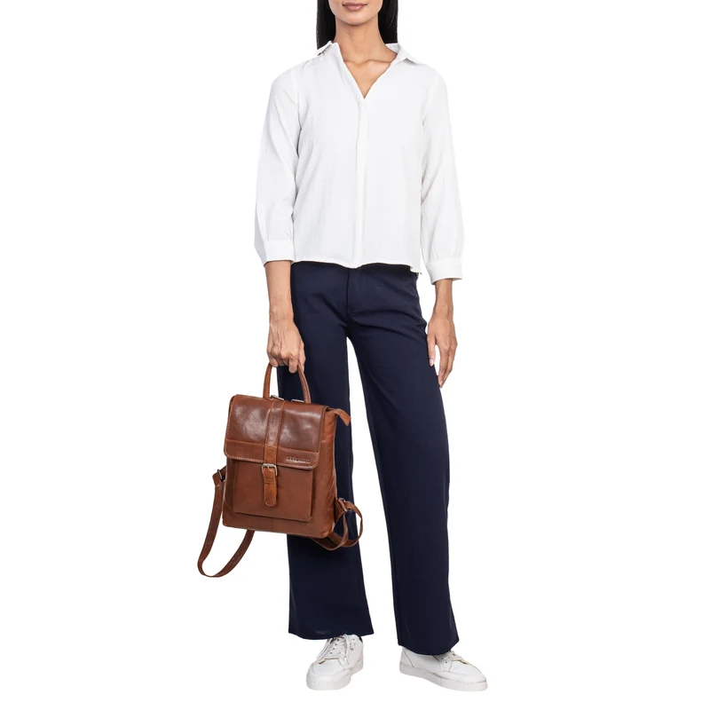 "Agnes" Damen Rucksack klein Elegant Echtleder