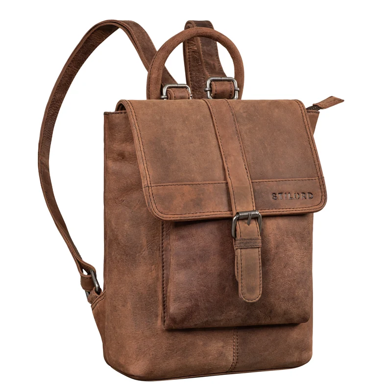 "Agnes" Damen Rucksack klein Elegant Echtleder