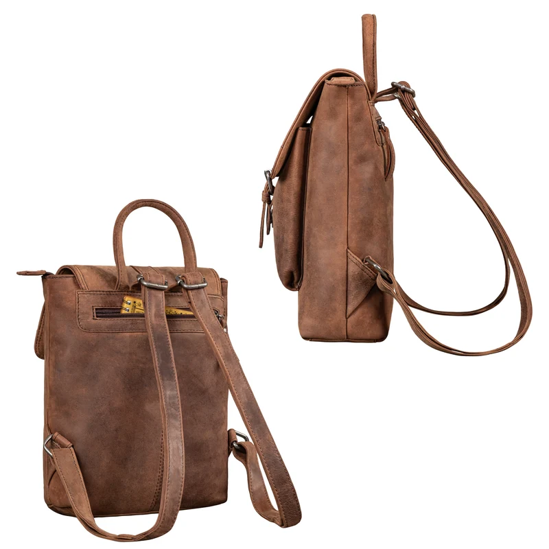 "Agnes" Damen Rucksack klein Elegant Echtleder
