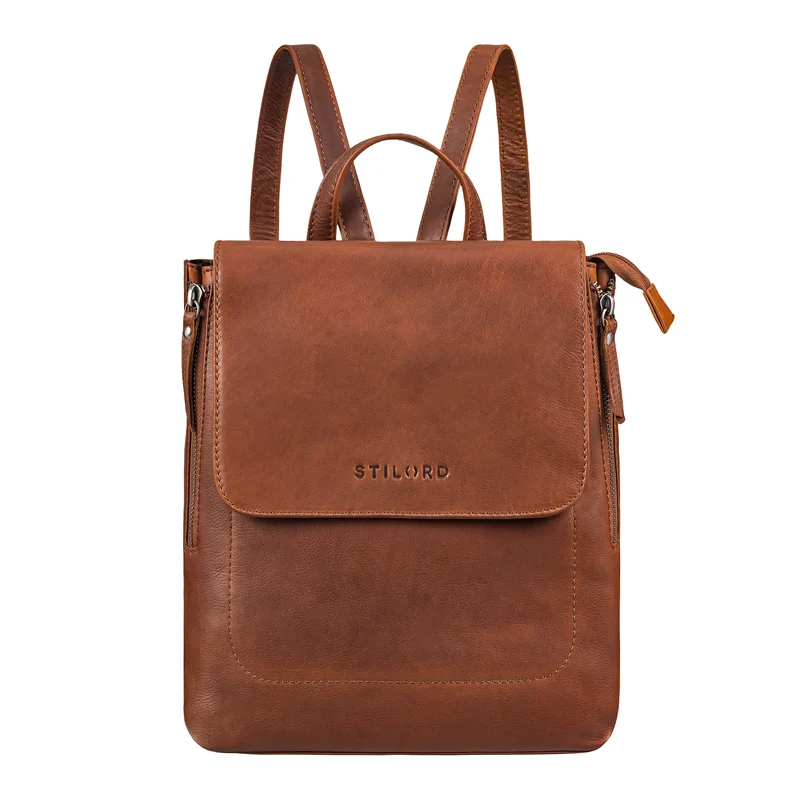 "Gesa" Eleganter Damen Rucksack Leder Klein