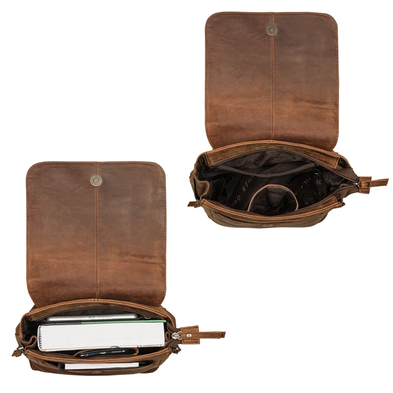 "Gesa" Eleganter Damen Rucksack Leder Klein