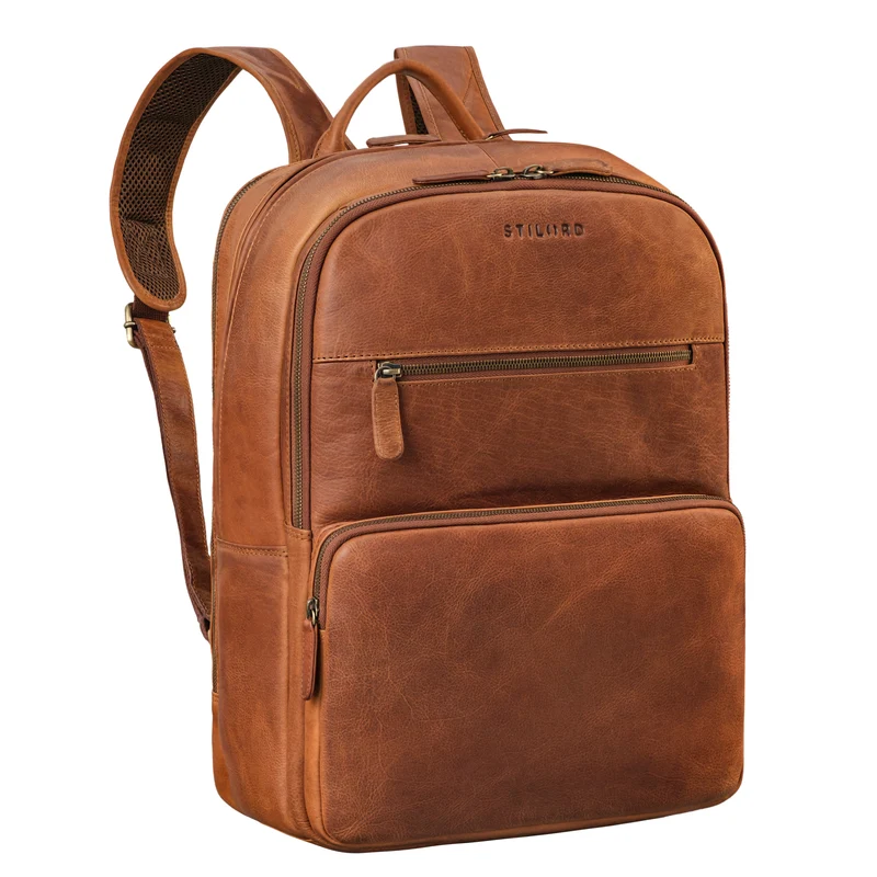 "Albus" Geräumiger Leder Rucksack mit vielen Fächern