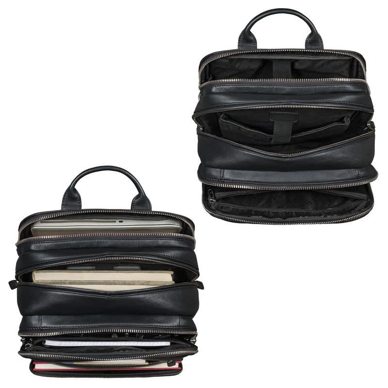 "Albus" Geräumiger Leder Rucksack mit vielen Fächern