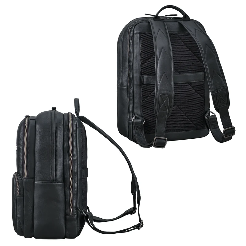 "Albus" Geräumiger Leder Rucksack mit vielen Fächern