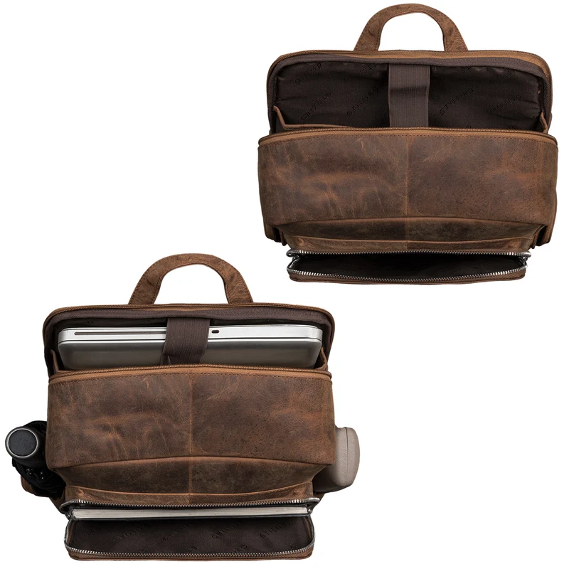 "Ocean" Moderner Laptop Rucksack Leder