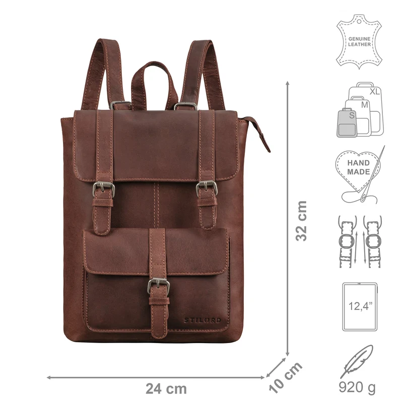 "Franka" Kleiner Lederrucksack Vintage