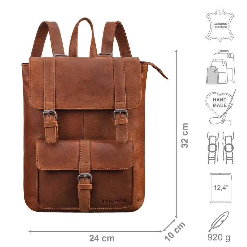 "Franka" Kleiner Lederrucksack Vintage