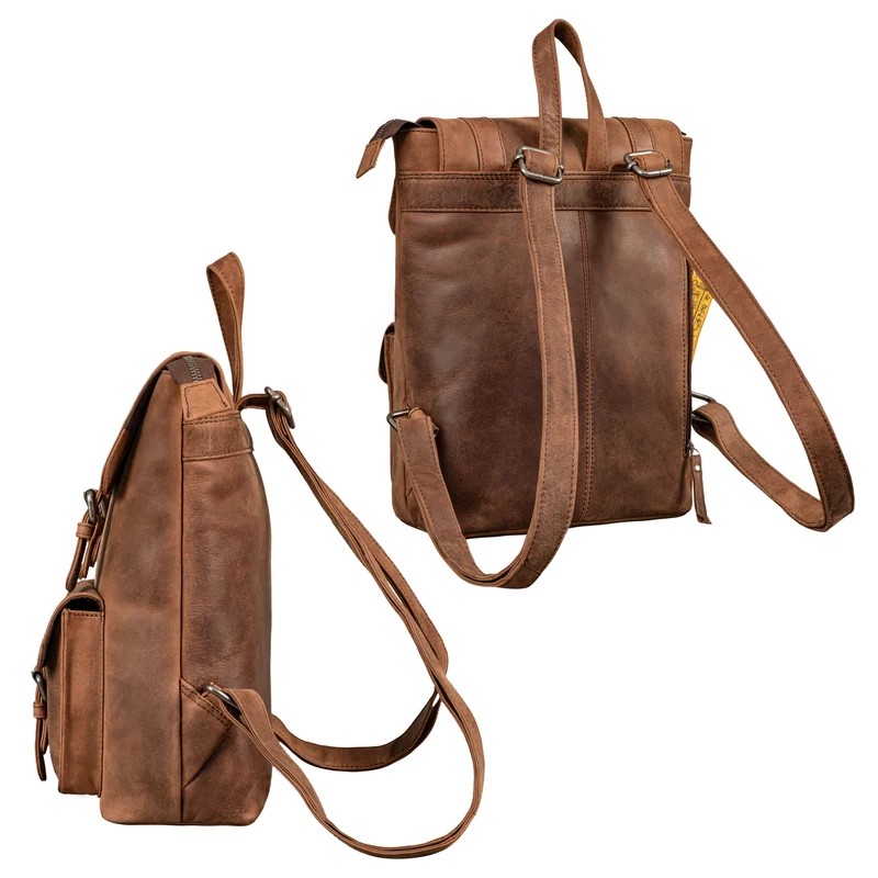 "Franka" Kleiner Lederrucksack Vintage