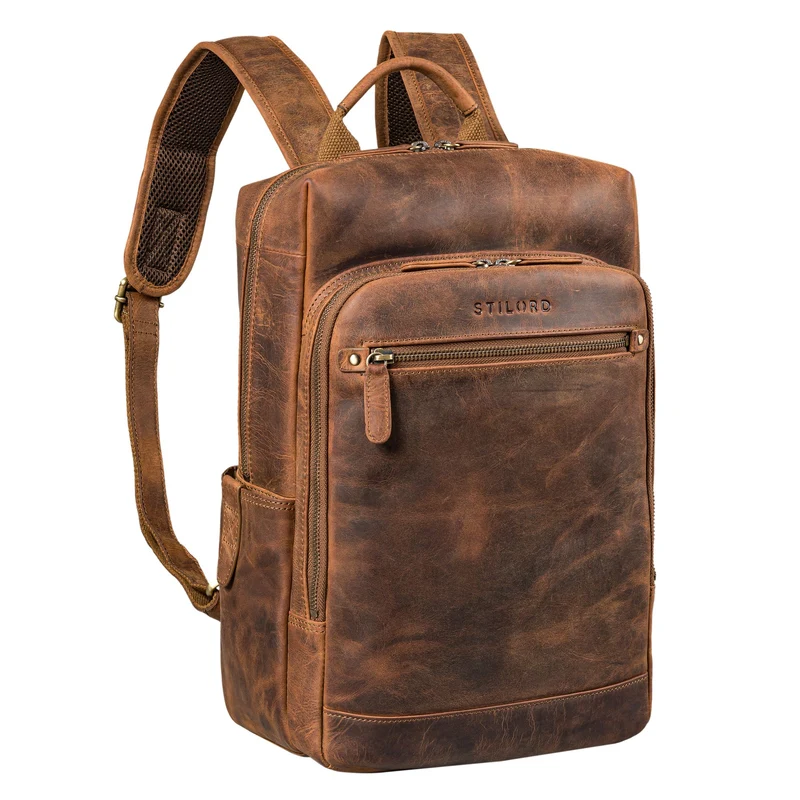 "Yuki" Business Lederrucksack Herren für 13.3 Zoll Laptop mittel-groß