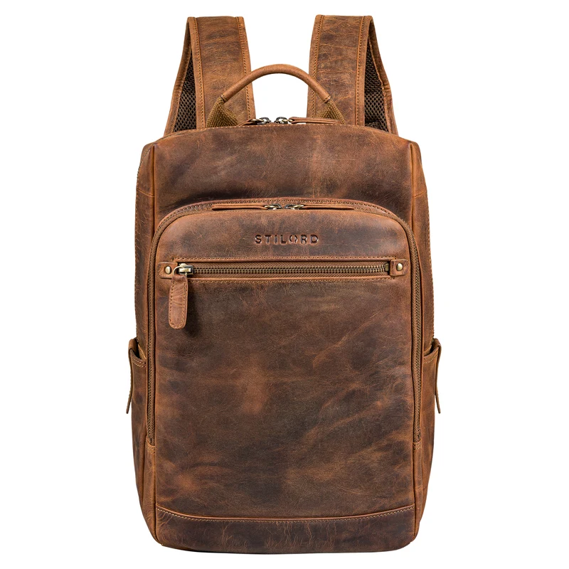 "Yuki" Business Lederrucksack Herren für 13.3 Zoll Laptop mittel-groß