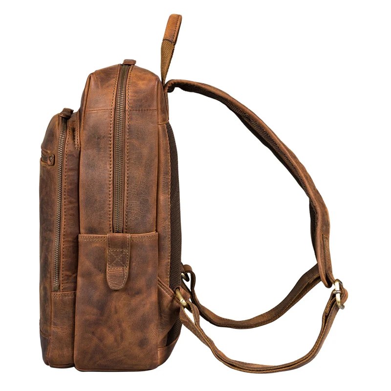 "Yuki" Business Lederrucksack Herren für 13.3 Zoll Laptop mittel-groß