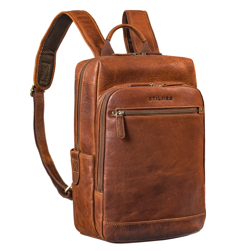 "Yuki" Business Lederrucksack Herren für 13.3 Zoll Laptop mittel-groß