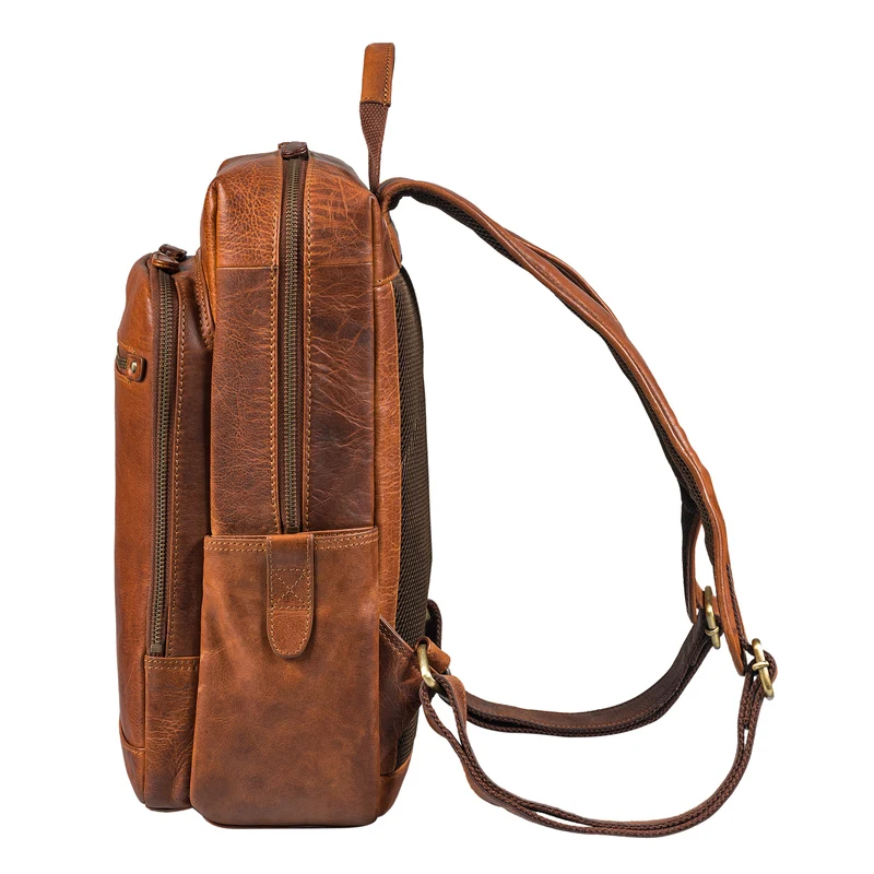 "Yuki" Business Lederrucksack Herren für 13.3 Zoll Laptop mittel-groß