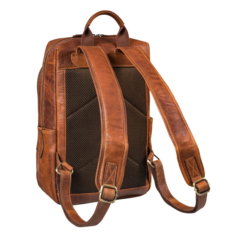 "Yuki" Business Lederrucksack Herren für 13.3 Zoll Laptop mittel-groß