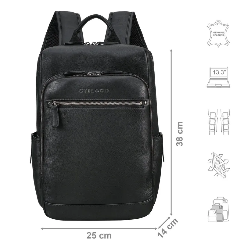 "Yuki" Business Lederrucksack Herren für 13.3 Zoll Laptop mittel-groß