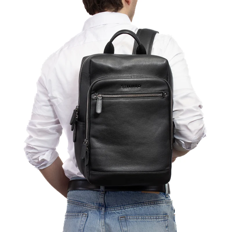 "Yuki" Business Lederrucksack Herren für 13.3 Zoll Laptop mittel-groß