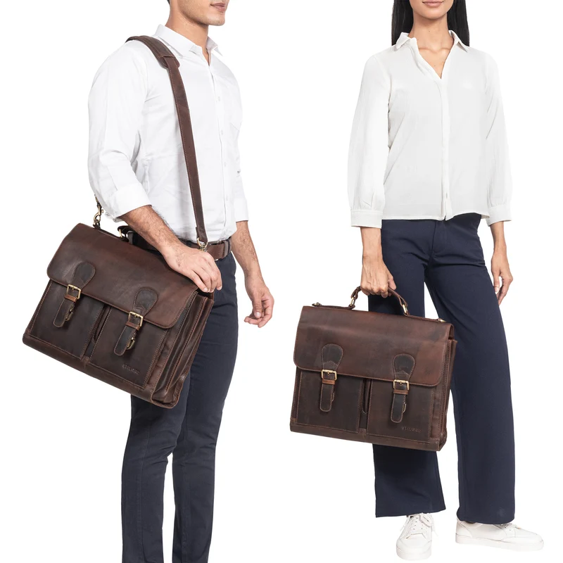 "Ludger" Leder Laptoptasche 15,6 Zoll
