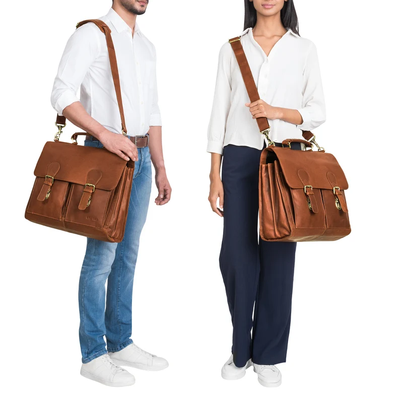 "Ludger" Leder Laptoptasche 15,6 Zoll
