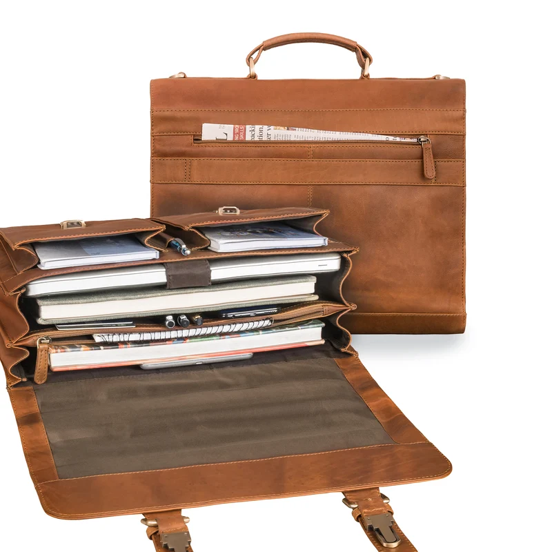 "Ludger" Leder Laptoptasche 15,6 Zoll