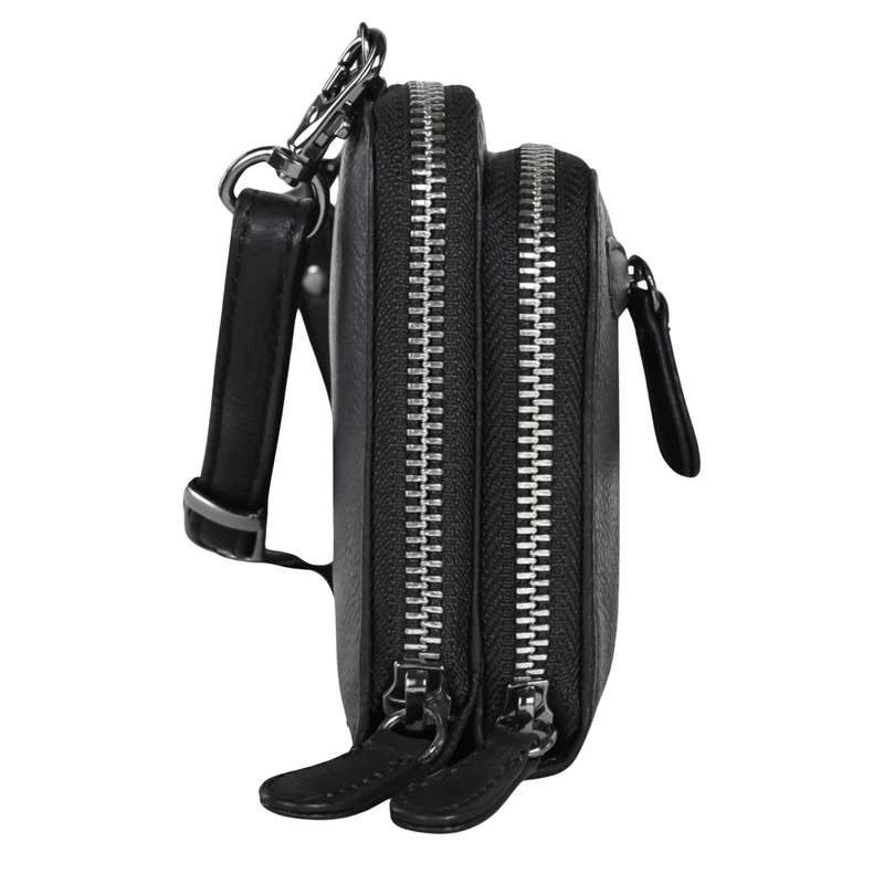 "Fara" Handytasche mit Geldbörse zum Umhängen Damen Leder