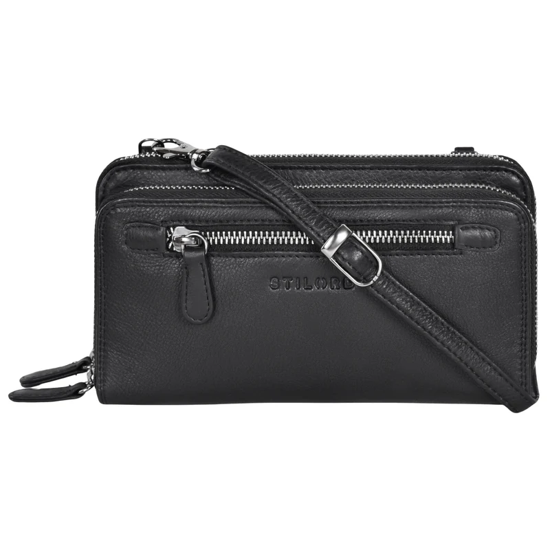 "Fara" Handytasche mit Geldbörse zum Umhängen Damen Leder