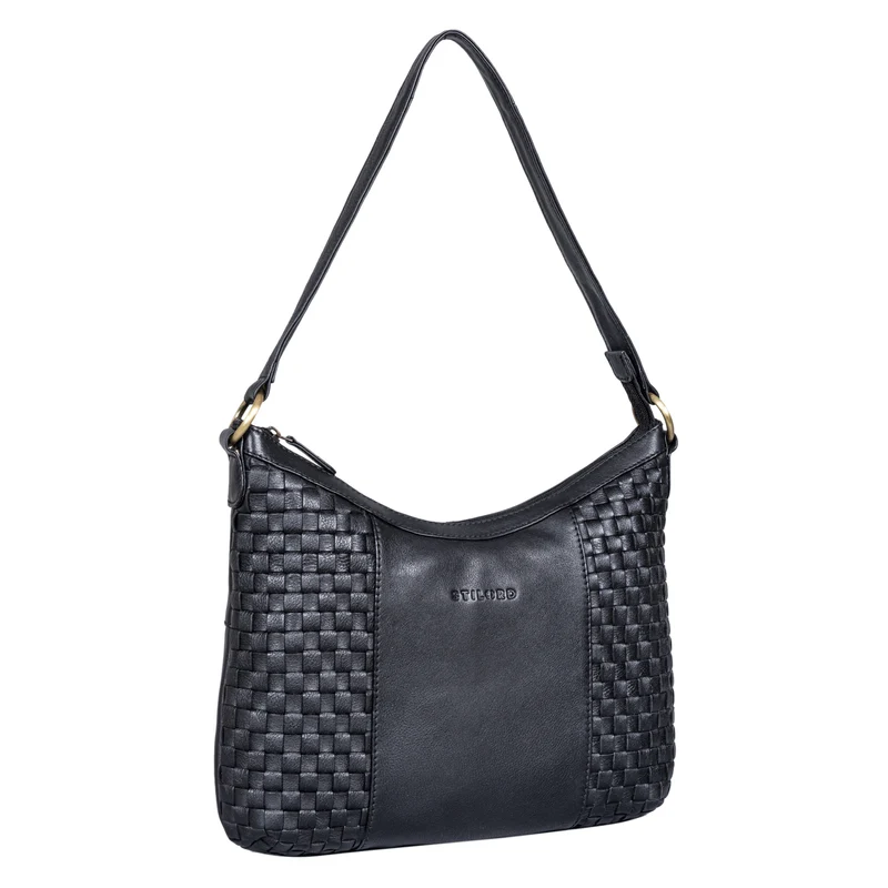 "Katharina" Elegante Hobo Bag geflochtenes Leder